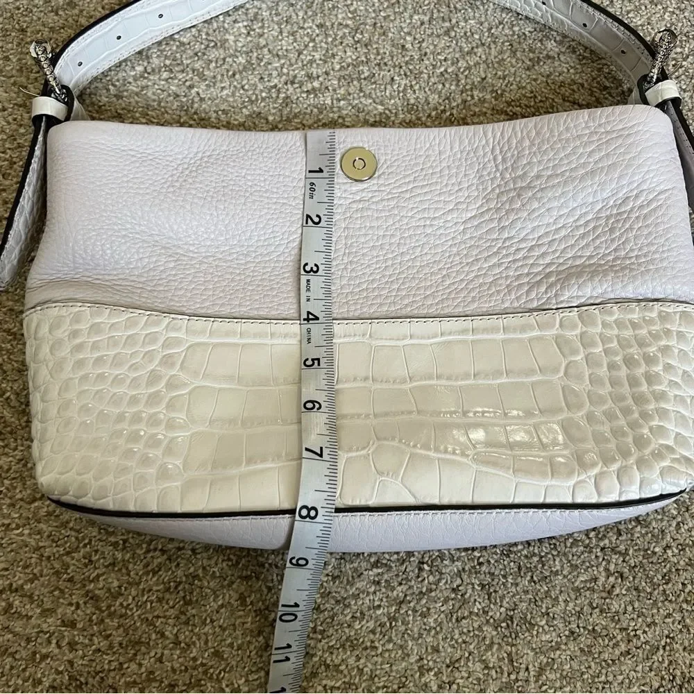 Vince Camuto Thistle Embossed Leather Slouchy Hobo Bag Chic Quiet Luxury